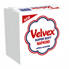 Velvex White Serviettes 100S